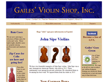 Tablet Screenshot of gailesviolin.com